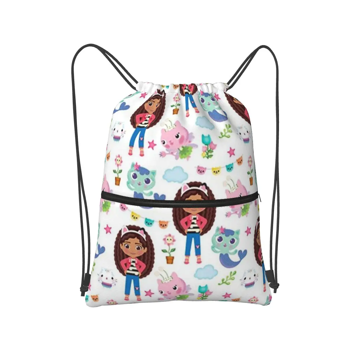Cute Gabbys Dollhouse Cartoon Backpacks Casual Drawstring Bags Storage Bag Book Bags for Man Woman Students
Cute Gabbys Dollhouse Cartoon Backpacks Casual Drawstring Bags Storage Bag Book Bags for Man Woman Students