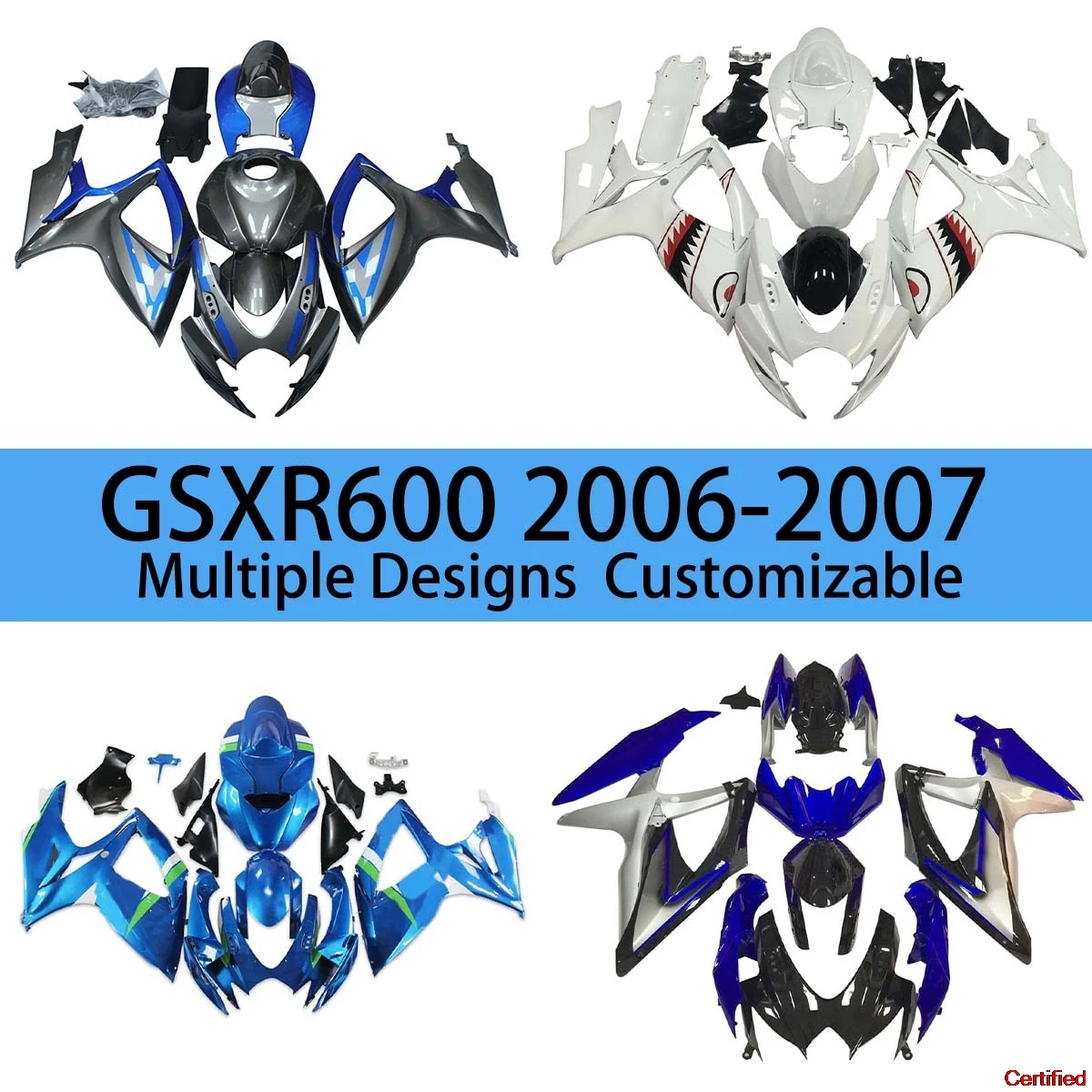 Injection Molded Fairing Kit GSXR 600 750 2006 2007 Motorcycle Body Parts Set Fairings for SUZUKI GSXR600 GSXR750 06 07
Injection Molded Fairing Kit GSXR 600 750 2006 2007 Motorcycle Body Parts Set Fairings for SUZUKI GSXR600 GSXR750 06 07