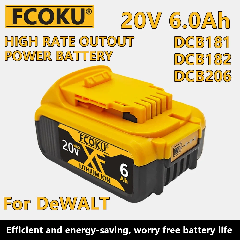 For DEWALT Original Lithium-Ion Battery 20V 6Ah 8Ah Compatible with DCB206 DCB205 DCB204 DCB609 DCB184 DCB200 Dewei power tool
For DEWALT Original Lithium-Ion Battery 20V 6Ah 8Ah Compatible with DCB206 DCB205 DCB204 DCB609 DCB184 DCB200 Dewei power tool