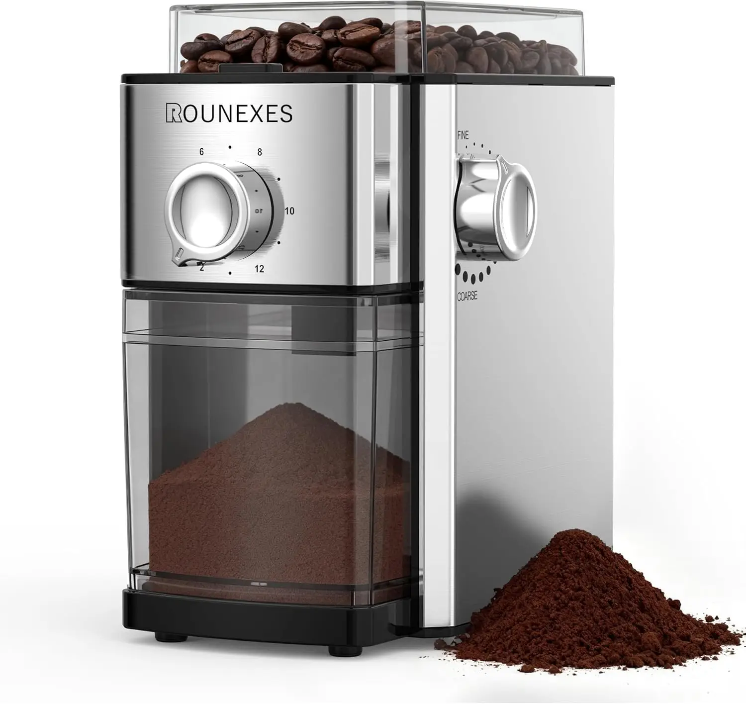 Electric Flat Burr Coffee Grinder, 17 Grind Settings, Removable Burr, Large Hopper for Home & Office
Electric Flat Burr Coffee Grinder, 17 Grind Settings, Removable Burr, Large Hopper for Home & Office