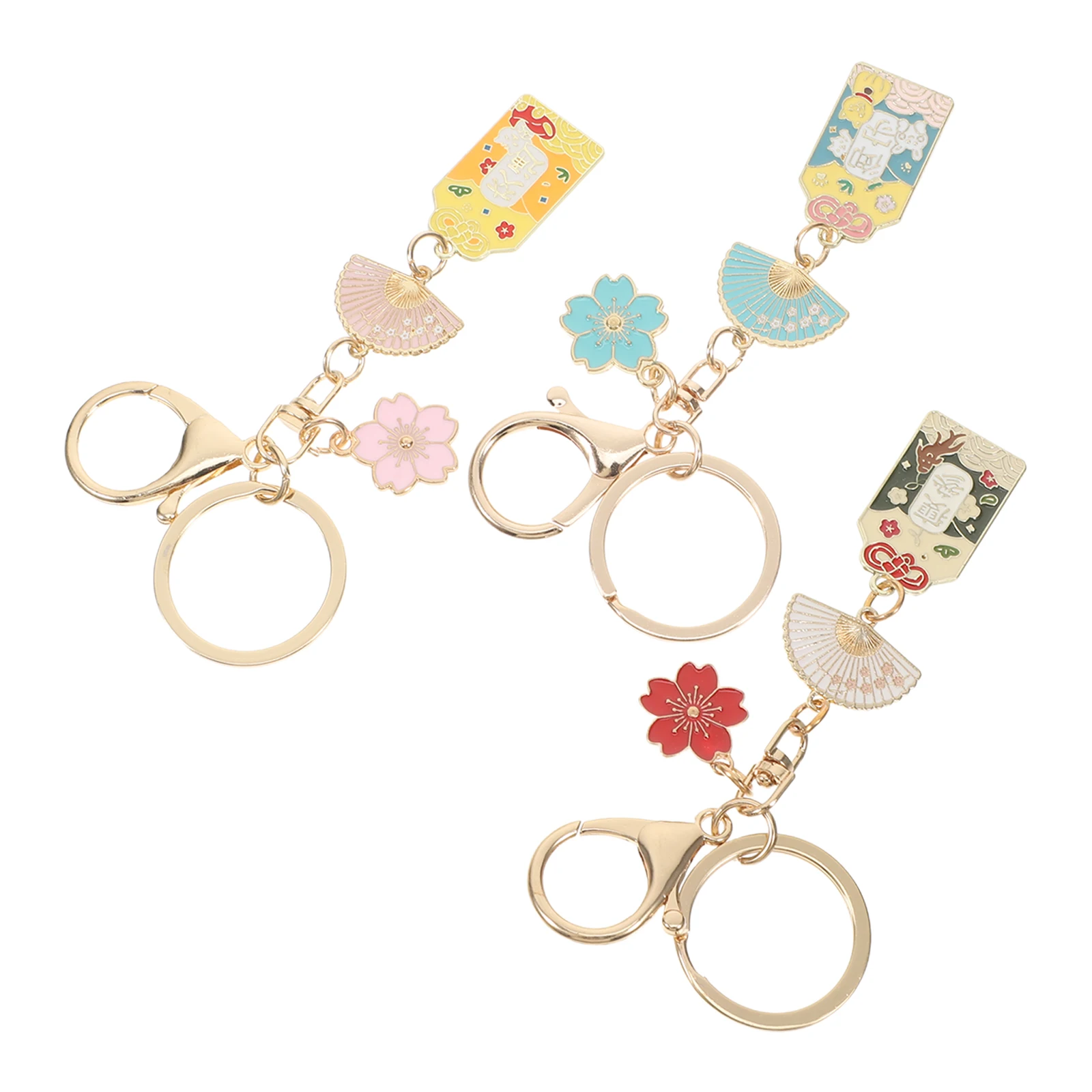 3Pcs Japanese Cherry Blossom Fan Keychain Elegant Flower Charm Bag Backpack Purse Decoration Creative Kawaii Accessory
3Pcs Japanese Cherry Blossom Fan Keychain Elegant Flower Charm Bag Backpack Purse Decoration Creative Kawaii Accessory