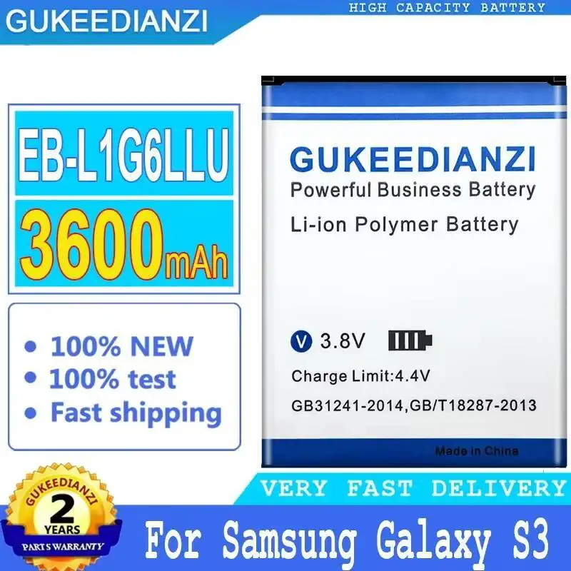 High Performance Long Lasting Mobile Phone Battery For Samsung Galaxy S3 Siii I9300 I9300i I9305 I9301 I9118 3600Mah EB-L1G6LLU
High Performance Long Lasting Mobile Phone Battery For Samsung Galaxy S3 Siii I9300 I9300i I9305 I9301 I9118 3600Mah EB-L1G6LLU