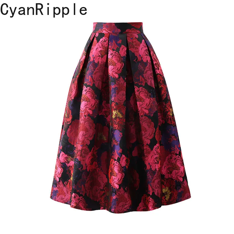High Quality Hepburn Style Elegant Lady Ball Gown Skirt New Spring Autumn High Waist Vintage Printed Mid-length A-line Skirts
High Quality Hepburn Style Elegant Lady Ball Gown Skirt New Spring Autumn High Waist Vintage Printed Mid-length A-line Skirts