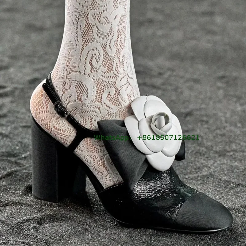 Black Flower Pair Baotou Buckle Belt Slingback Pumps Women'S New Thick Heel And Back Empty Women'S Shoes
Black Flower Pair Baotou Buckle Belt Slingback Pumps Women'S New Thick Heel And Back Empty Women'S Shoes