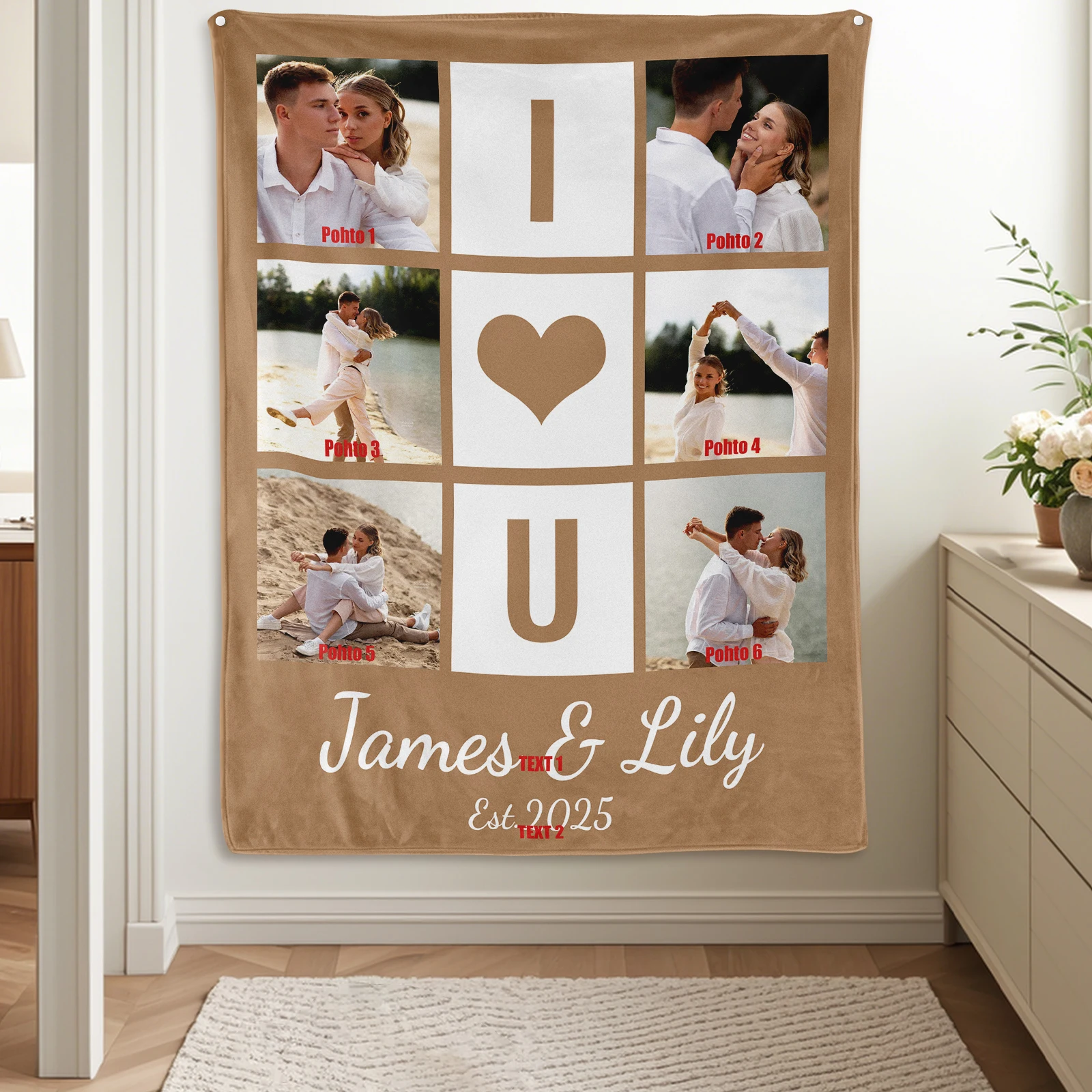Custom Six Panel Heart Design Brown Themed Love Blanket For Cozy Home Decor And Heartfelt Gift Inspiration
Custom Six Panel Heart Design Brown Themed Love Blanket For Cozy Home Decor And Heartfelt Gift Inspiration