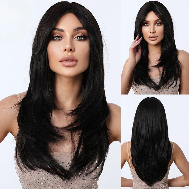 European and American wigs natural black long straight hair wigs women, daily supple natural full headgear wigs
European and American wigs natural black long straight hair wigs women, daily supple natural full headgear wigs
