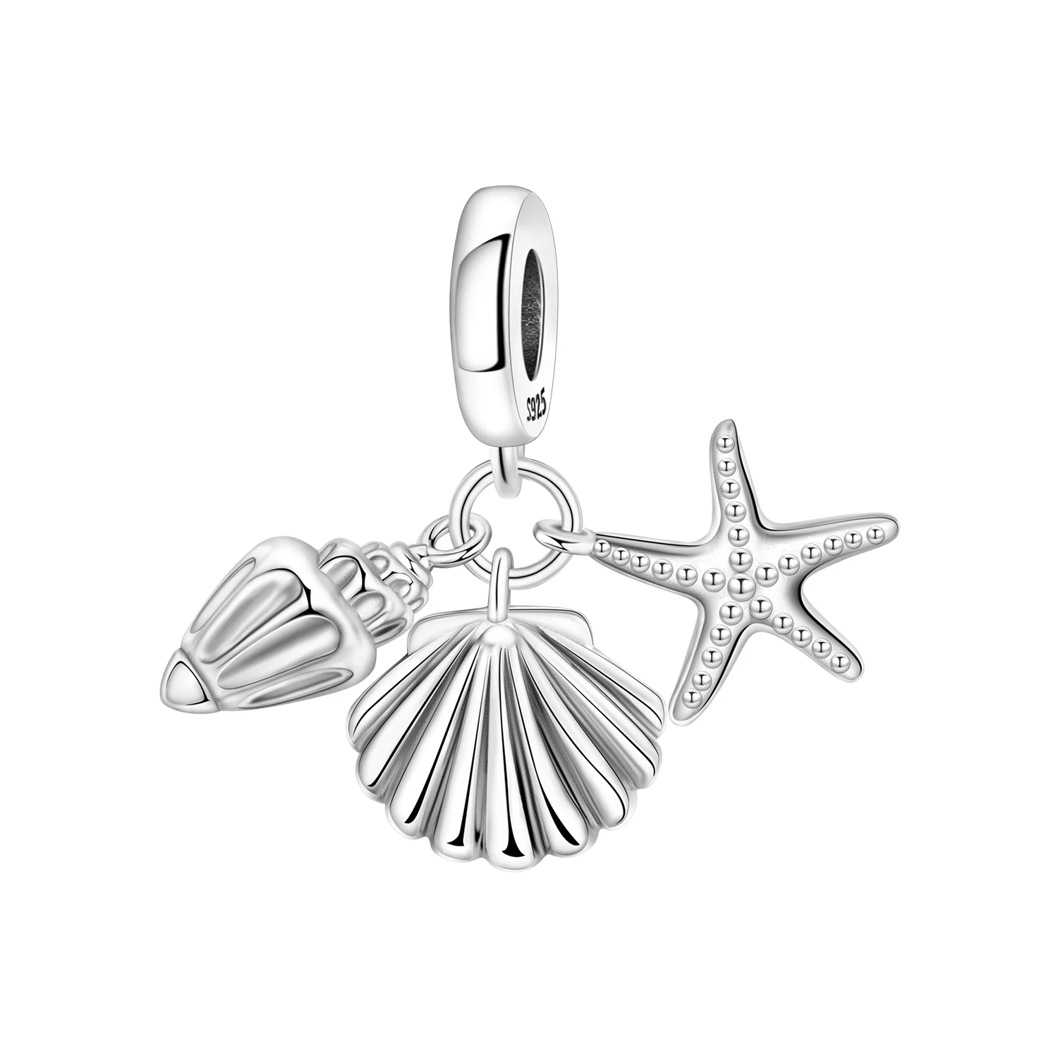 CYCUFF 925 Sterling Silver Sea Shell Sea Star Charms Beads Pendant Fit DIY Bracelet Necklace Jewelry Souvenir Gifts
CYCUFF 925 Sterling Silver Sea Shell Sea Star Charms Beads Pendant Fit DIY Bracelet Necklace Jewelry Souvenir Gifts