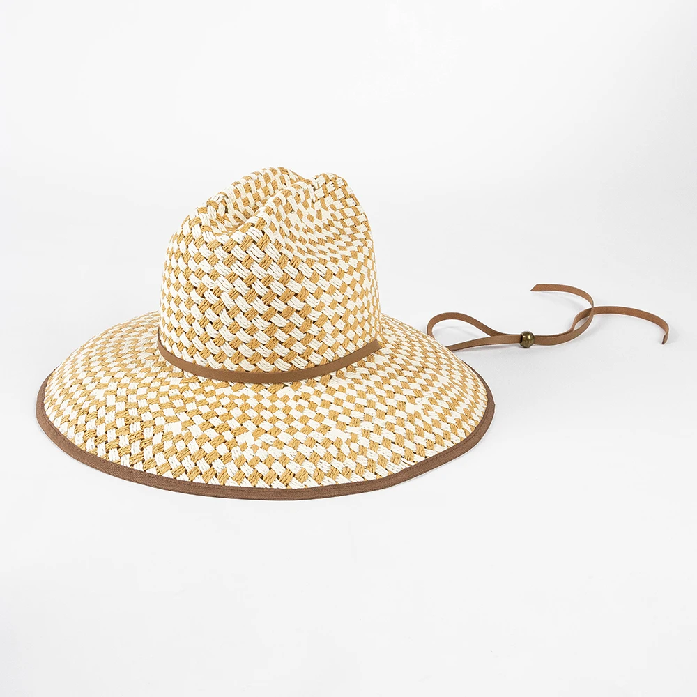 Hand Weaved Two Tone Wide Brim Paper Straw Fedora Hat Summer Sun Protection Straw Hat
Hand Weaved Two Tone Wide Brim Paper Straw Fedora Hat Summer Sun Protection Straw Hat