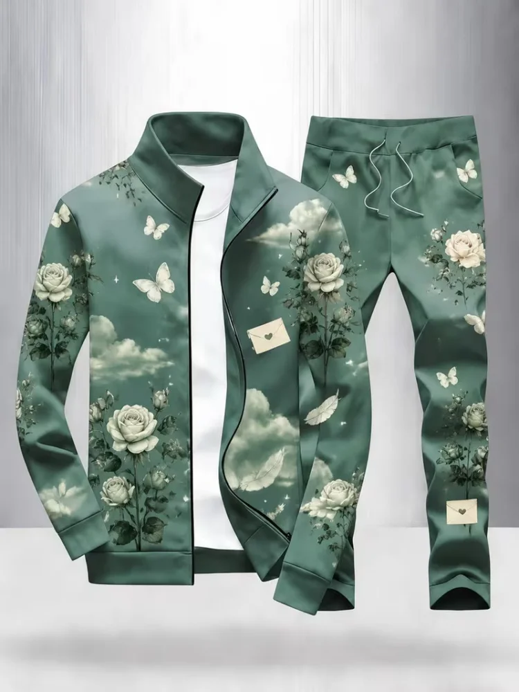 Street Vibes Men's 2-Piece Tracksuit Holiday Fashion Zip-Up Jacket & Jogger Pants Set All-Over Print Loungewear Daily Wear Sport
Street Vibes Men's 2-Piece Tracksuit Holiday Fashion Zip-Up Jacket & Jogger Pants Set All-Over Print Loungewear Daily Wear Sport