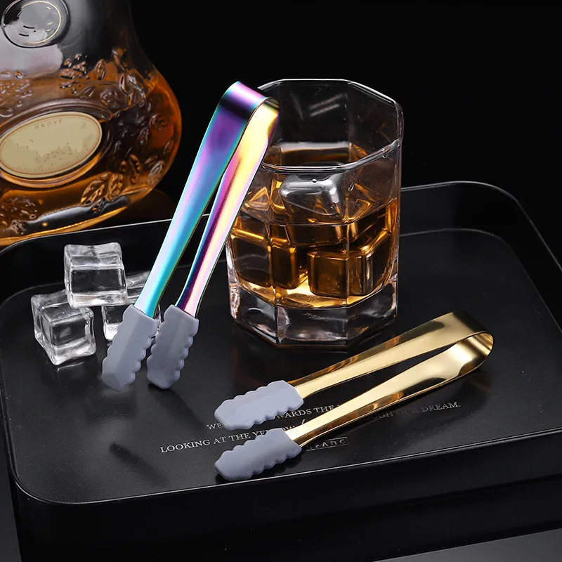 Stainless Steel Mini Ice Cube Clip Bar Sugar Tongs Anti-scalding Silicone Head Barbecue Bread Clamp Multicolor for Coffee Beers
Stainless Steel Mini Ice Cube Clip Bar Sugar Tongs Anti-scalding Silicone Head Barbecue Bread Clamp Multicolor for Coffee Beers