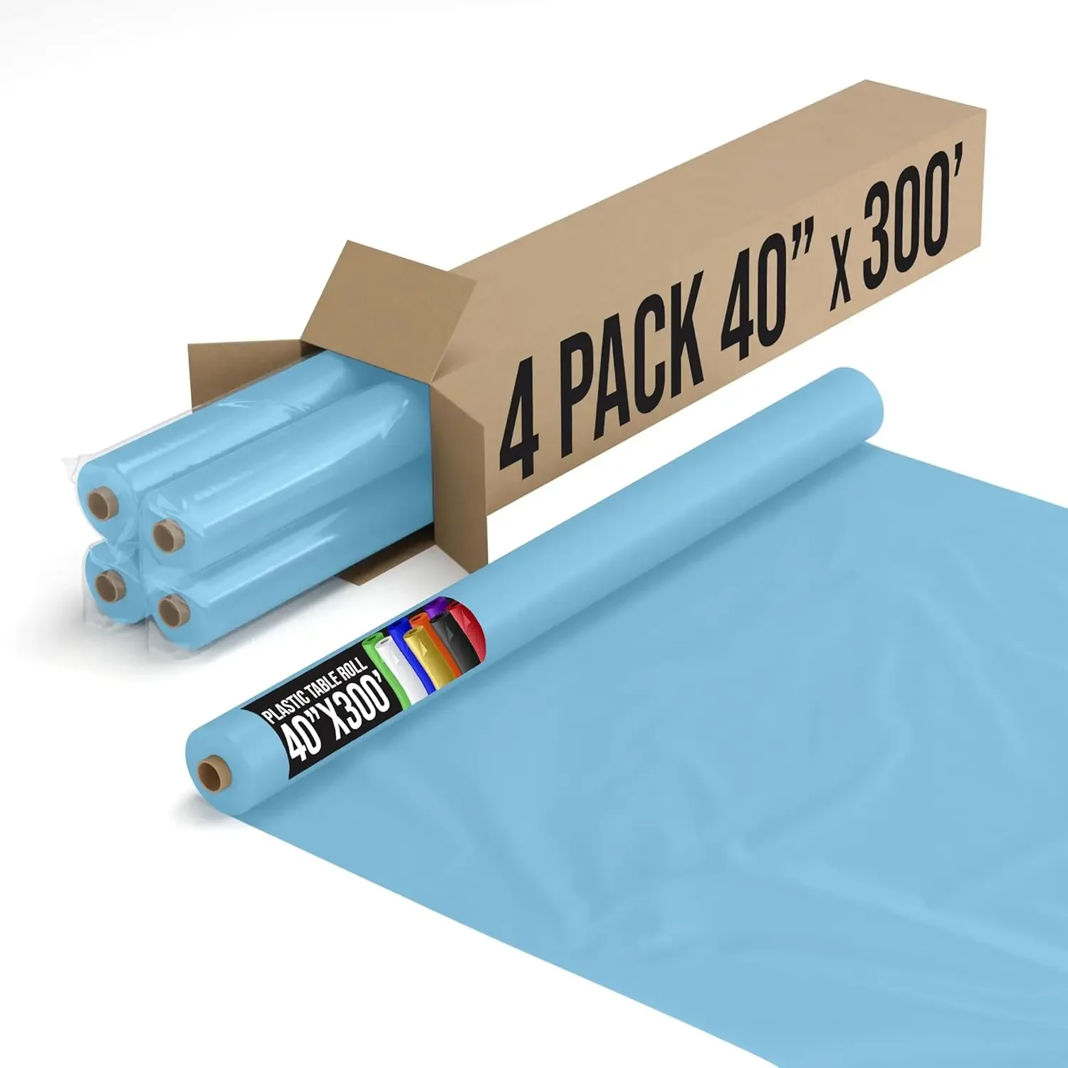 Exquisite Aqua Plastic Table Cover Roll 4 Pack 40" X 300' Table Cloth Plastic Cover Roll - Premium Quality Thick 0.5 MIL Banquet
Exquisite Aqua Plastic Table Cover Roll 4 Pack 40" X 300' Table Cloth Plastic Cover Roll - Premium Quality Thick 0.5 MIL Banquet
