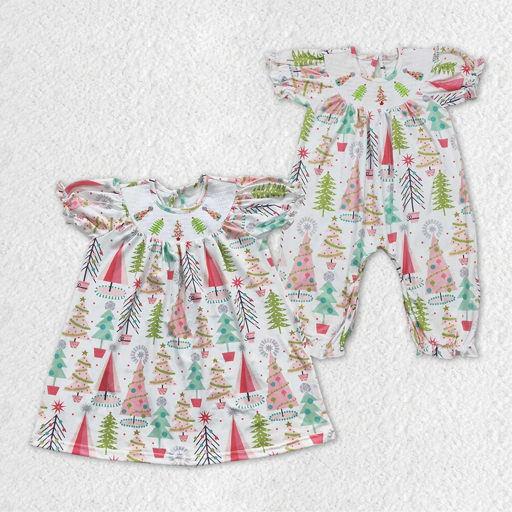 z1014-08 SR0419 Wholesale baby rompers kids clothes girl Christmas trees embroidery smock short-sleeved romper Winter Boutique
z1014-08 SR0419 Wholesale baby rompers kids clothes girl Christmas trees embroidery smock short-sleeved romper Winter Boutique