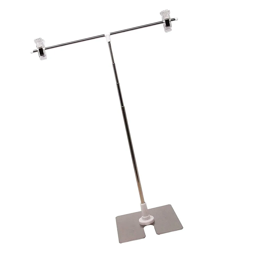 T-shaped Poster Stand Stainless Steel Menu Shelf Sign Holders Adjustable Height Advertising Rack Display Bracket
T-shaped Poster Stand Stainless Steel Menu Shelf Sign Holders Adjustable Height Advertising Rack Display Bracket