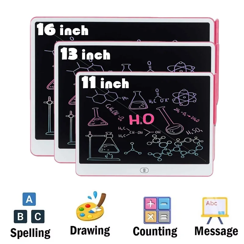 11/13/16 Inch LCD Writing Board Drawing tablet Kids Painting Chalkboard Children Educational Toys for Aged 3-8 Years Girls Boys
11/13/16 Inch LCD Writing Board Drawing tablet Kids Painting Chalkboard Children Educational Toys for Aged 3-8 Years Girls Boys