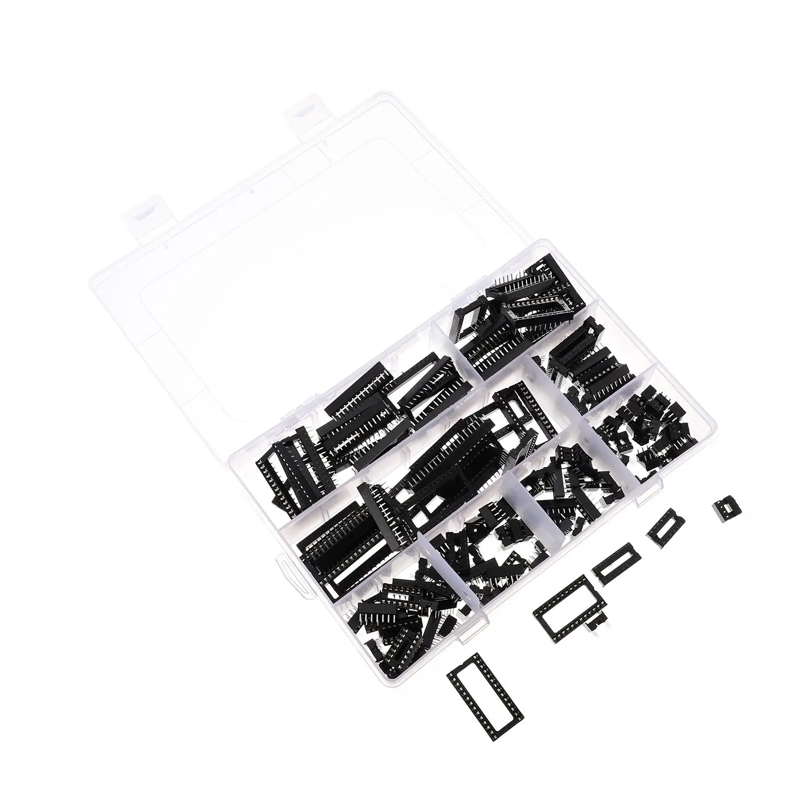 IC Socket Adaptor Solder Type Socket Black Abs Double Row Low Power Consumption Integrated Circuit Seat Chip IC
IC Socket Adaptor Solder Type Socket Black Abs Double Row Low Power Consumption Integrated Circuit Seat Chip IC