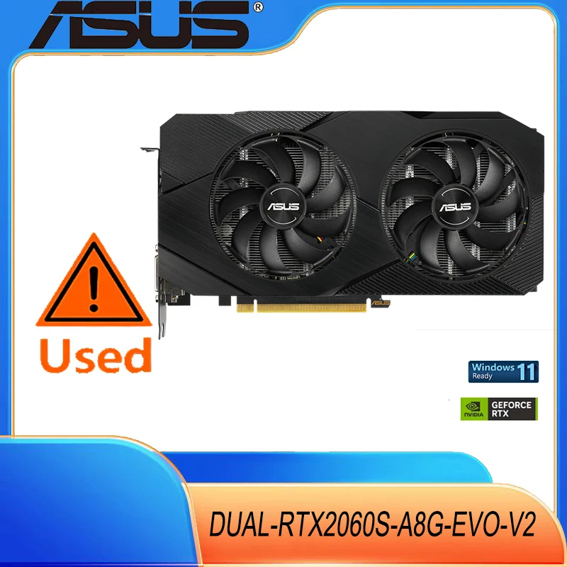 ASUS GeForce RTX 2060 SUPER Overclocked 8G EVO GDDR6 Dual-Fan Edition VR Ready HDMI DisplayPort DVI Graphics Card
ASUS GeForce RTX 2060 SUPER Overclocked 8G EVO GDDR6 Dual-Fan Edition VR Ready HDMI DisplayPort DVI Graphics Card