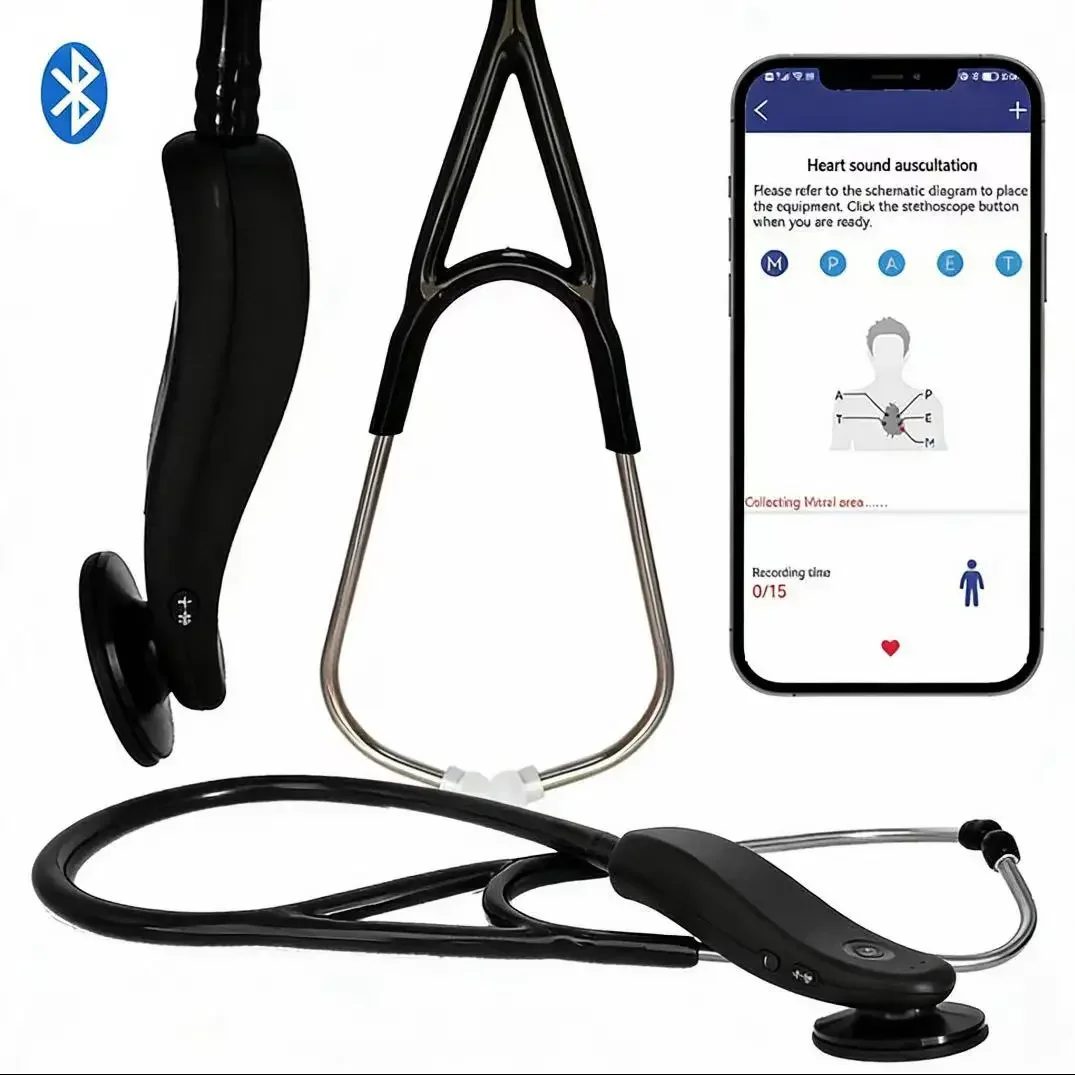 Professional Medical Electronic Stethoscope Digital Bluetooth Adjustable Visual Multi-Function Smart for Telemedicine & Teaching
Professional Medical Electronic Stethoscope Digital Bluetooth Adjustable Visual Multi-Function Smart for Telemedicine & Teaching