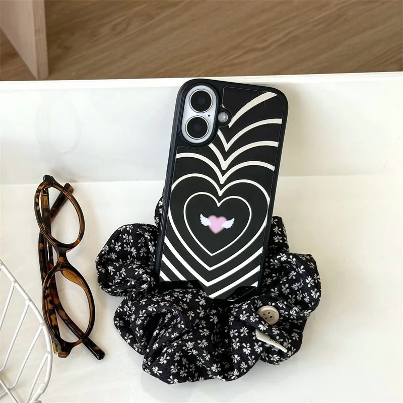 Ins Gradient 3D Love Heart Angel Mirror Phone Cover For iPhone 13 14 15 16 Pro Max Cartoon Cute Pink Love Heart Angel wings Case
Ins Gradient 3D Love Heart Angel Mirror Phone Cover For iPhone 13 14 15 16 Pro Max Cartoon Cute Pink Love Heart Angel wings Case