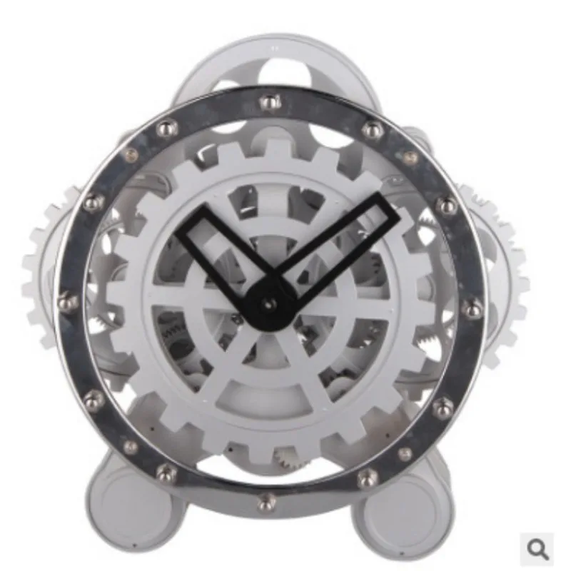 European Gear Rotating Desk Clock Double Feet Stainless Steel Ornament Creative Indoor Household Furniture Decoration Clock
European Gear Rotating Desk Clock Double Feet Stainless Steel Ornament Creative Indoor Household Furniture Decoration Clock
