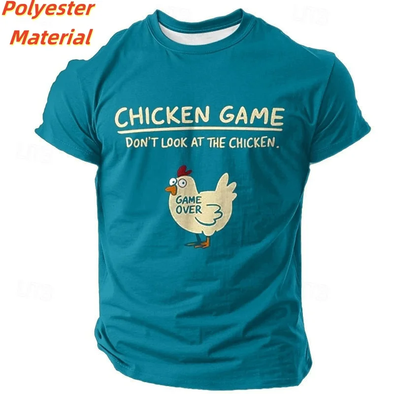 3D Printed Game Chicken T Shirt For Men Fun Colorful Pattern T-Shirts Summer Round Neck Kids Short Sleeve Tees Fashion Tops
3D Printed Game Chicken T Shirt For Men Fun Colorful Pattern T-Shirts Summer Round Neck Kids Short Sleeve Tees Fashion Tops