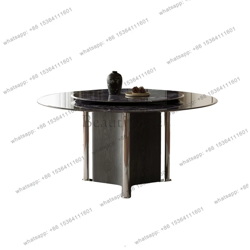 Dining table modern simple small apartment Italian high-end marble round
Dining table modern simple small apartment Italian high-end marble round