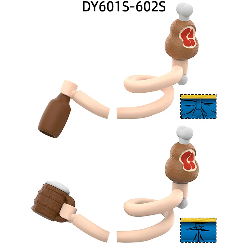 The DY601S-DY602S Beer Bottle Meat Action Figures Weapons Pants Hair Parts Model Blocks MOC Bricks Set Gifts Toys
The DY601S-DY602S Beer Bottle Meat Action Figures Weapons Pants Hair Parts Model Blocks MOC Bricks Set Gifts Toys