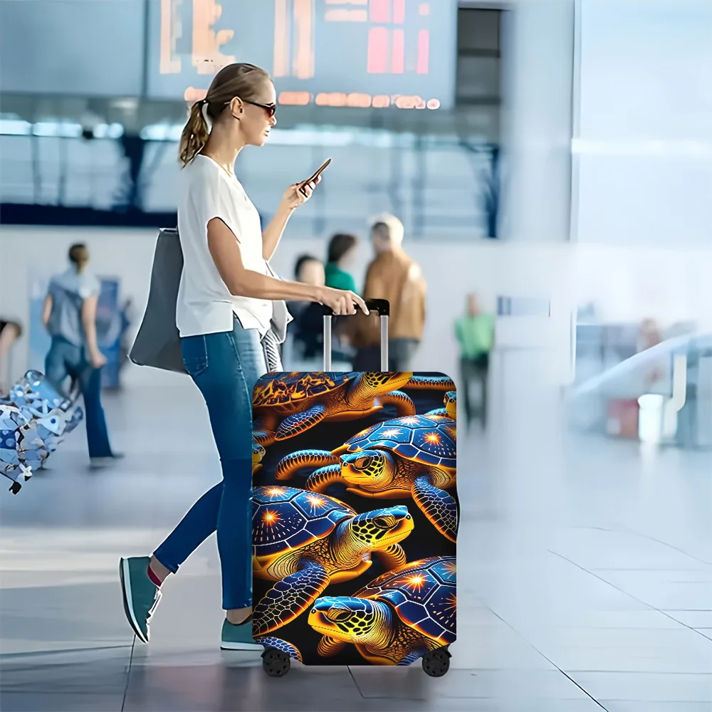 1PC Neon Turtle Print Luggage Cover for luggage sizes 18-32 inches; dust and elastic travel accessories to effectively protec
1PC Neon Turtle Print Luggage Cover for luggage sizes 18-32 inches; dust and elastic travel accessories to effectively protec