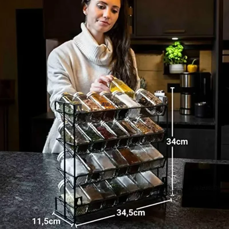 4-Tiers Spice Rack Organizer Multifunctional Jars Storage Organizer Metal for Countertop Cabinet Kitchen Pantry Spice Racks Tool
4-Tiers Spice Rack Organizer Multifunctional Jars Storage Organizer Metal for Countertop Cabinet Kitchen Pantry Spice Racks Tool