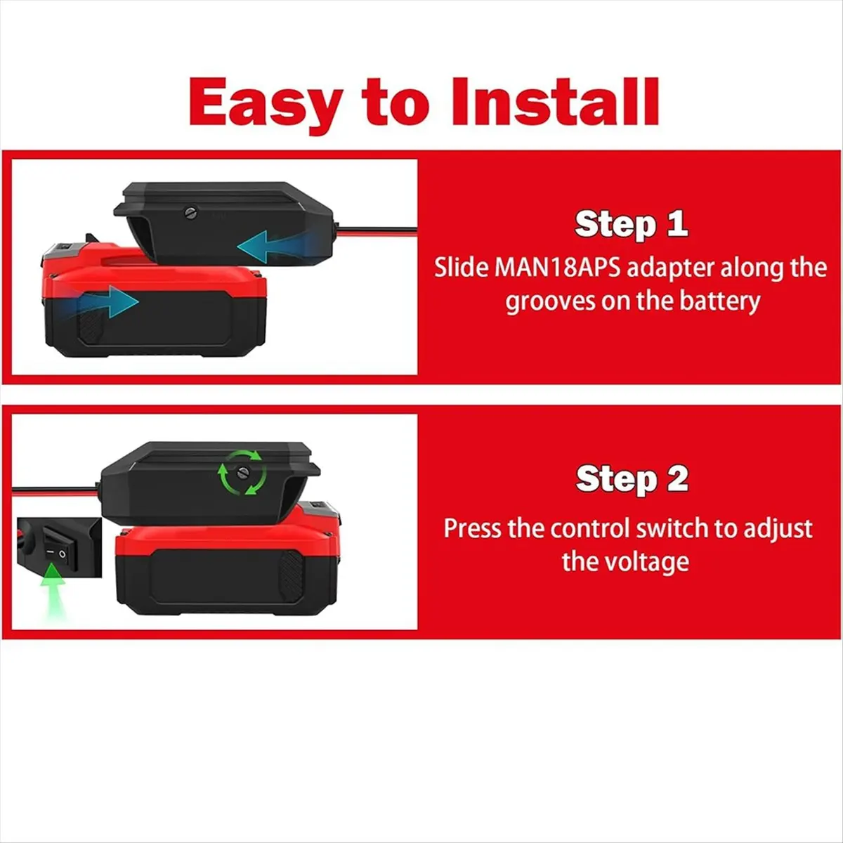 (A30I) Step Down Converter for Craftsman Power Wheels Battery Adapter&Cigarette Adapte for DIY RC Toy Car Tool
(A30I) Step Down Converter for Craftsman Power Wheels Battery Adapter&Cigarette Adapte for DIY RC Toy Car Tool