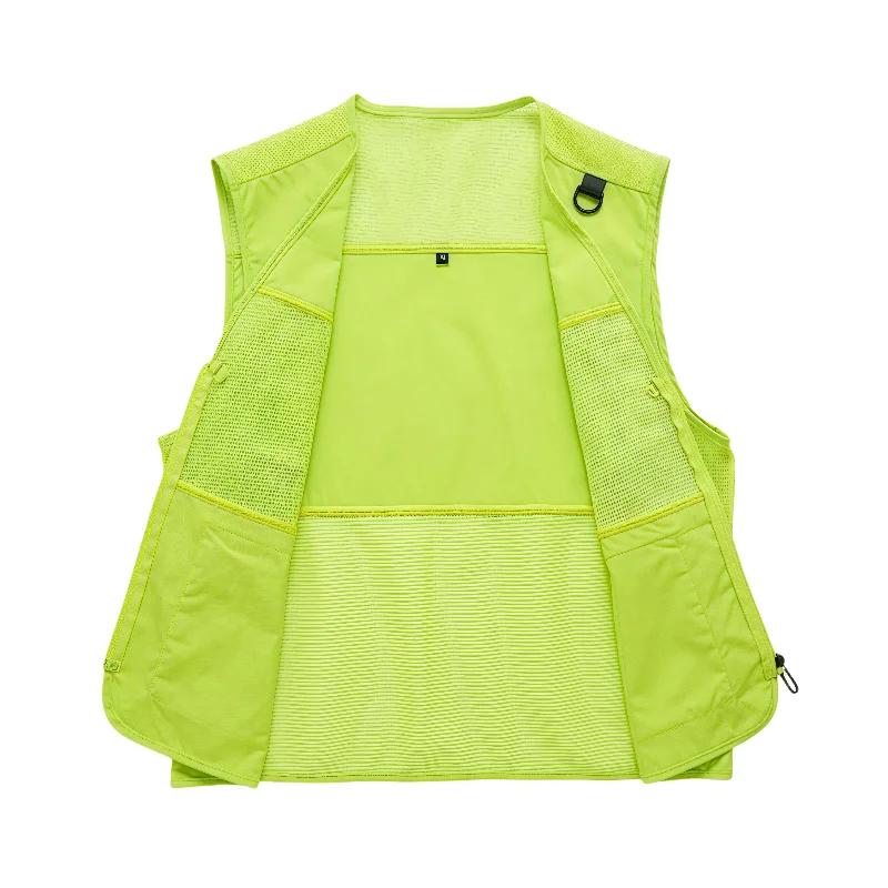 Solid fluorescent color breathable net V-neck vest Multi-pocket Work and leisure vest custom logo for group activities
Solid fluorescent color breathable net V-neck vest Multi-pocket Work and leisure vest custom logo for group activities