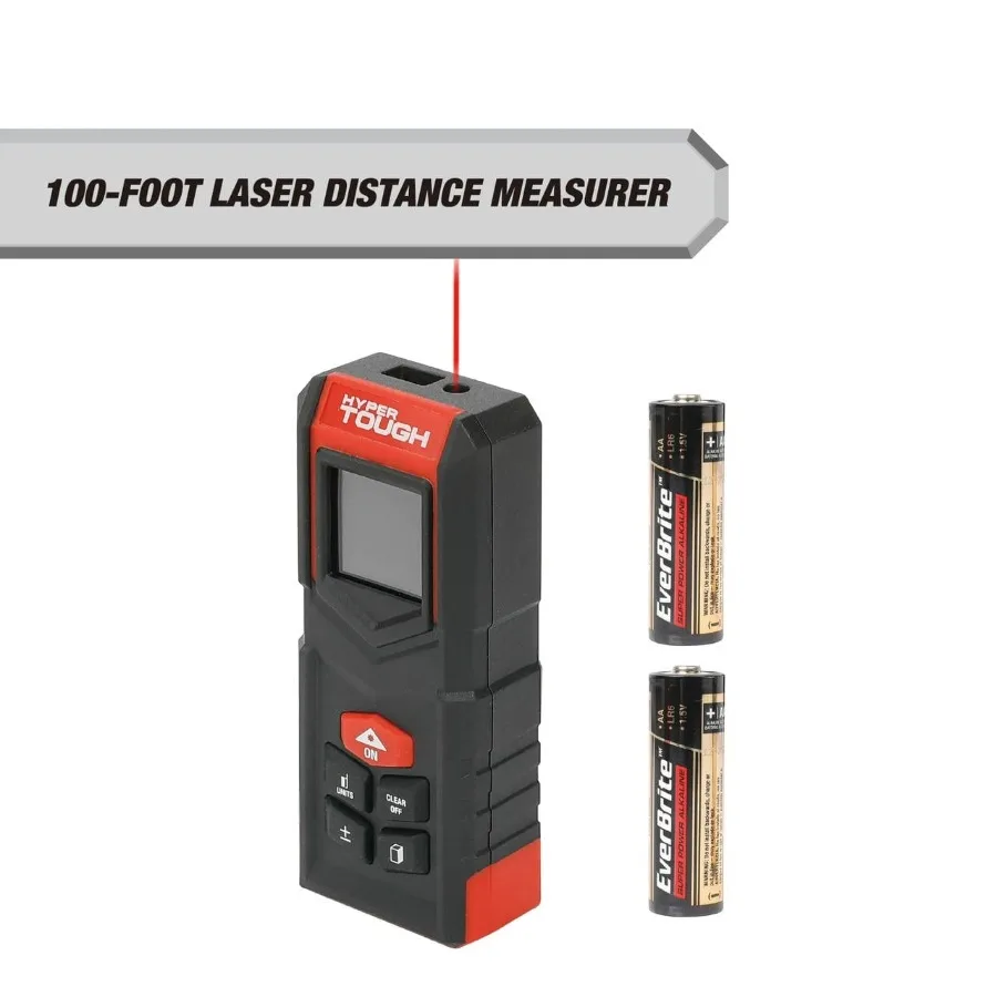 100-foot Laser Distance Measuring Tool
100-foot Laser Distance Measuring Tool