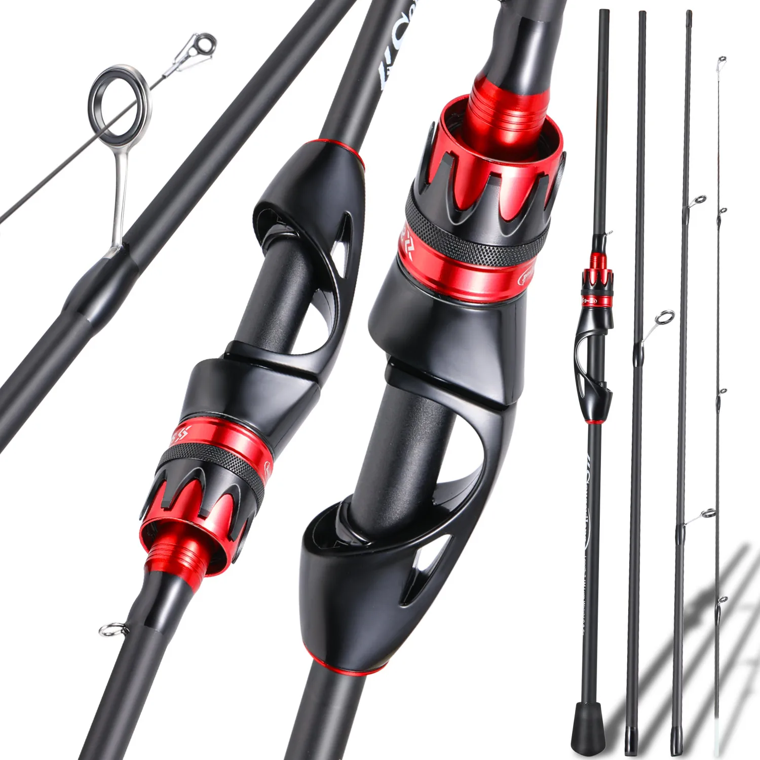 Sougayilang 2.1m Casting Spinning Fishing Rod 4 Section UltraLight Carbon Fiber Rod Pole with EVA Handle 0.8-5g Lure Weight
Sougayilang 2.1m Casting Spinning Fishing Rod 4 Section UltraLight Carbon Fiber Rod Pole with EVA Handle 0.8-5g Lure Weight