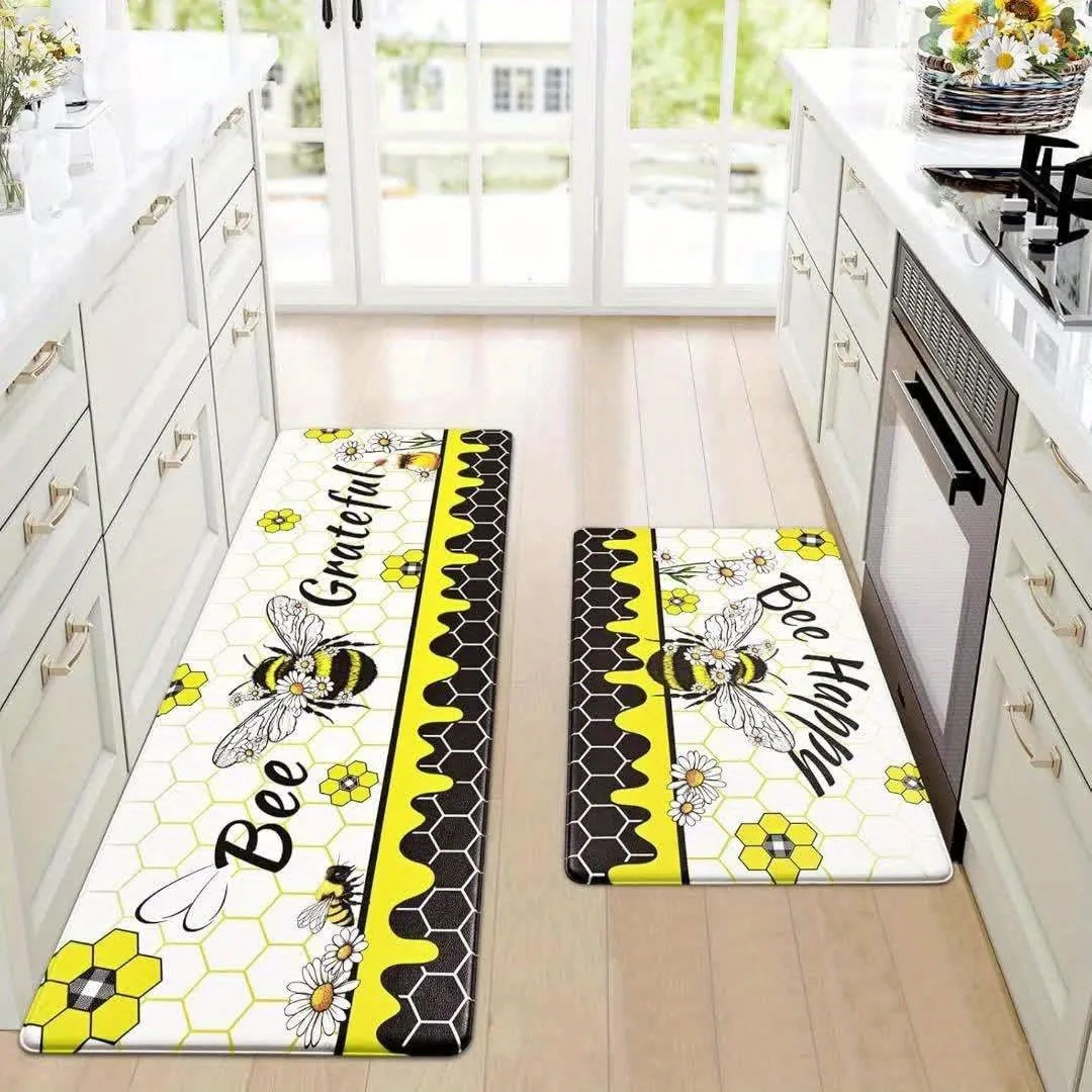 1PC Bee Happy Pattern Kitchen Rug Non-Slip Door Mats Pop design Bathroom Rug Bath Mat Carpet for Home Sink Laundry Decor
1PC Bee Happy Pattern Kitchen Rug Non-Slip Door Mats Pop design Bathroom Rug Bath Mat Carpet for Home Sink Laundry Decor