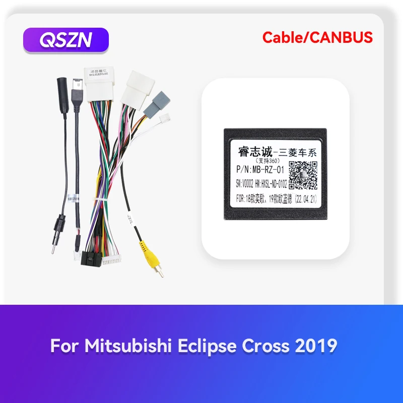 QSZN для Mitsubishi Eclipse Cross 2019, автомобильный стерео кабельный разъем, жгут проводов питания, адаптер CAN-шины, аудиодекодер
QSZN для Mitsubishi Eclipse Cross 2019, автомобильный стерео кабельный разъем, жгут проводов питания, адаптер CAN-шины, аудиодекодер