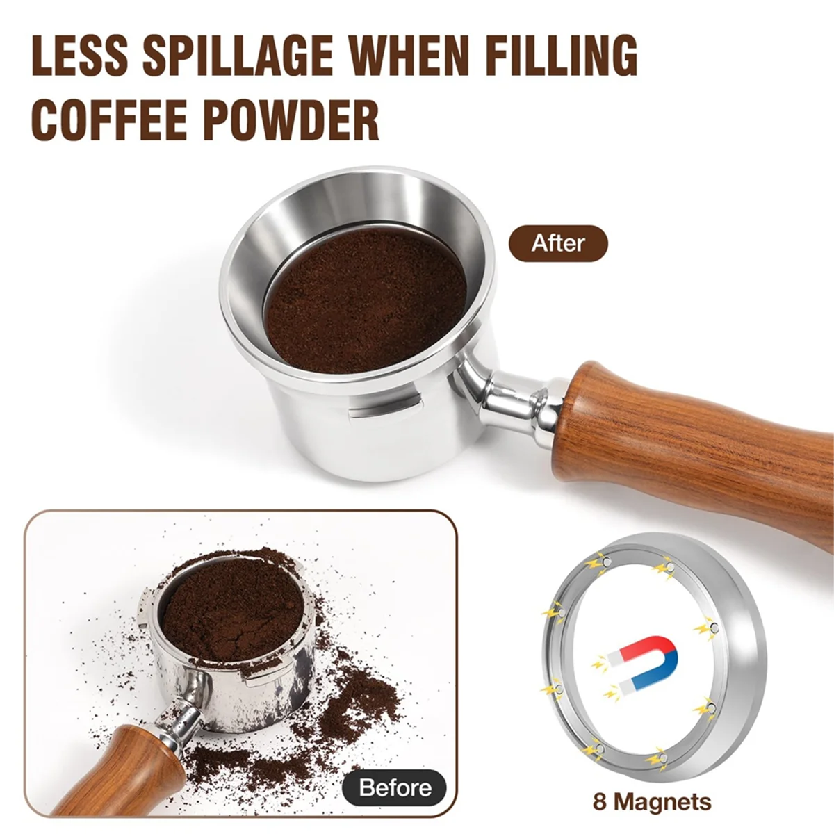 Coffee machine handle 51mm Bottomless Portafilter, Professional Espresso Portafilter with Filter Basket, Screen
Coffee machine handle 51mm Bottomless Portafilter, Professional Espresso Portafilter with Filter Basket, Screen