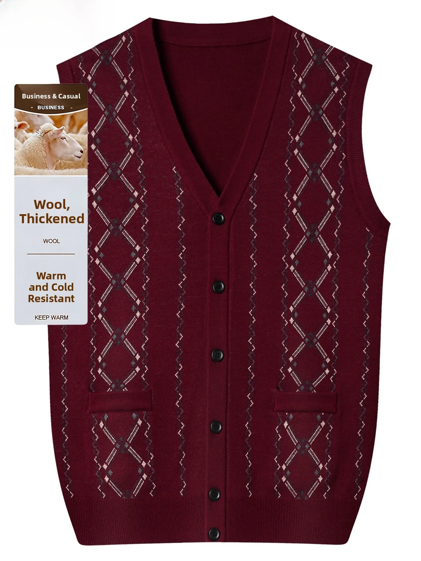 Hengyuanxiang 00 Pure Wool Knitted Cardigan Vest Dad's Inner Wear Outerwear for Middle-Aged And ly Men Busin Casual ...
Hengyuanxiang 00 Pure Wool Knitted Cardigan Vest Dad's Inner Wear Outerwear for Middle-Aged And ly Men Busin Casual ...