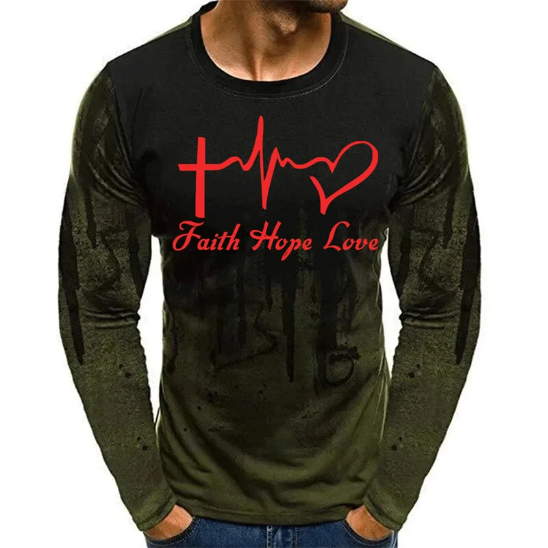 Faith Hope Love Painting Pattern T-Shirt For Men Fashion 3D Printed T Shirts Autumn Casual Loose O-Neck Tops Tees Long Sleeves
Faith Hope Love Painting Pattern T-Shirt For Men Fashion 3D Printed T Shirts Autumn Casual Loose O-Neck Tops Tees Long Sleeves