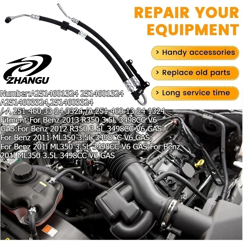 ZHANGU 2514603324 New Engine Fuel Line Fuel Pressure Line Power Steering Pressure Hose for Mercedes W164 ML350 R350 2006-2013
ZHANGU 2514603324 New Engine Fuel Line Fuel Pressure Line Power Steering Pressure Hose for Mercedes W164 ML350 R350 2006-2013