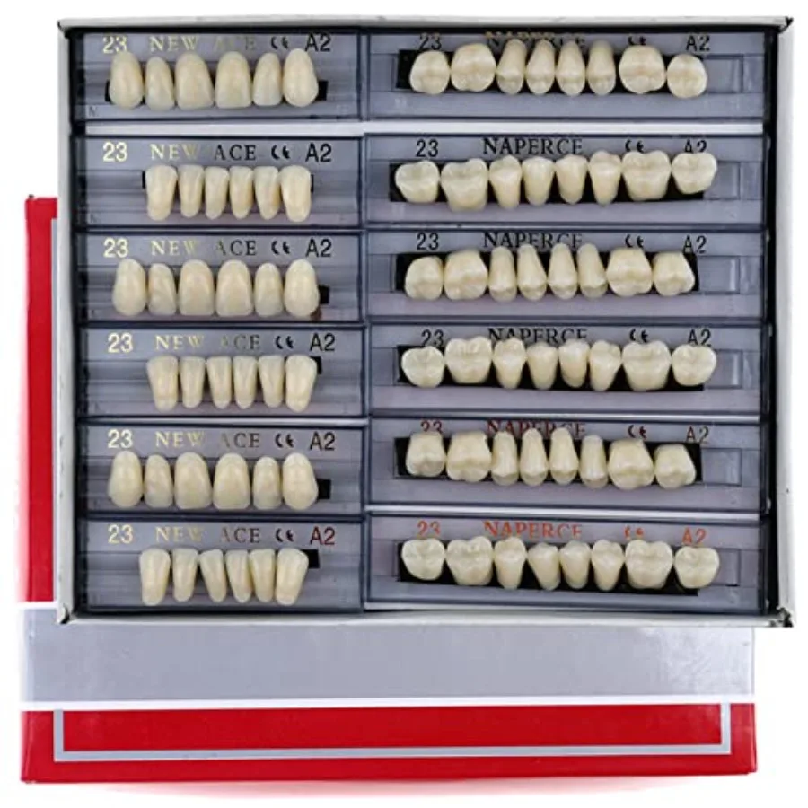 168 Pieces False Teeth Dental Complete Acrylic Resin Denture Teeth, 6 Sets Whole Teeth Synthetic Polymer Denture Tooth, 23 Shad
168 Pieces False Teeth Dental Complete Acrylic Resin Denture Teeth, 6 Sets Whole Teeth Synthetic Polymer Denture Tooth, 23 Shad