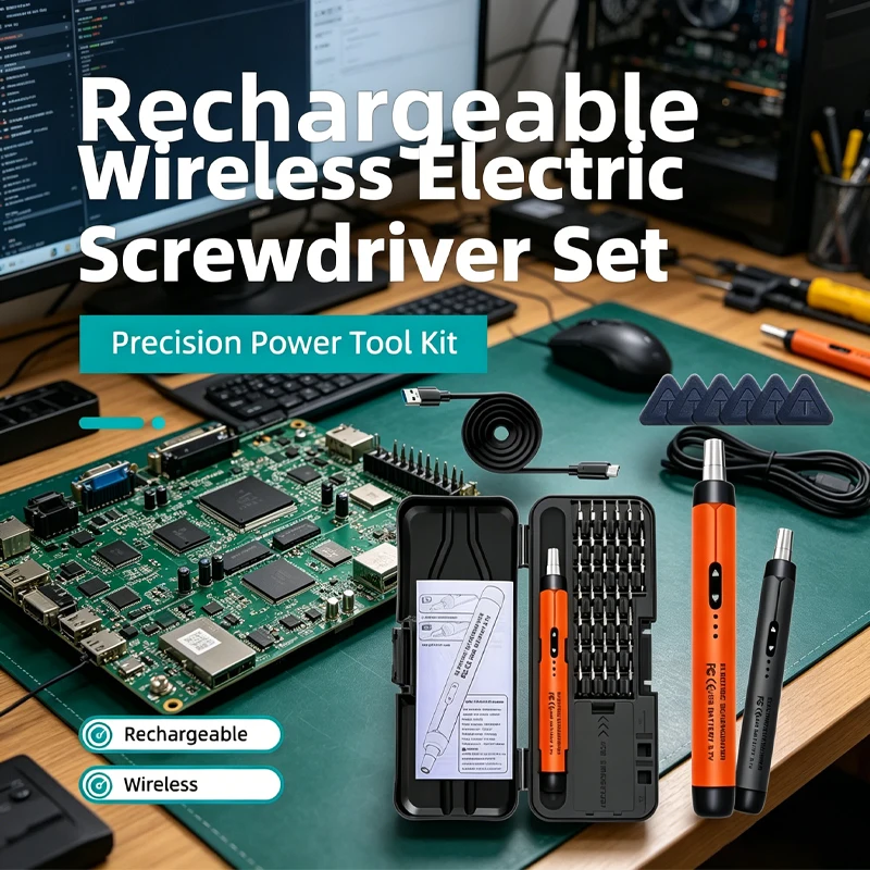 Mini Electric Screwdriver Set Wireless Rechargeable Precision Power Tool Kit Small Bits for Mobile Cell Computer Repair CRV
Mini Electric Screwdriver Set Wireless Rechargeable Precision Power Tool Kit Small Bits for Mobile Cell Computer Repair CRV