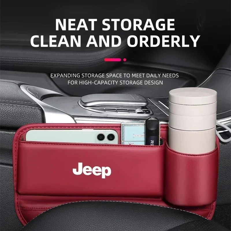 Genuine Leather Car Seat Gap Filler Storage Box for Jeep Renegade Wrangler JK Grand Cherokee Compass Auto Interior Accessories
Genuine Leather Car Seat Gap Filler Storage Box for Jeep Renegade Wrangler JK Grand Cherokee Compass Auto Interior Accessories