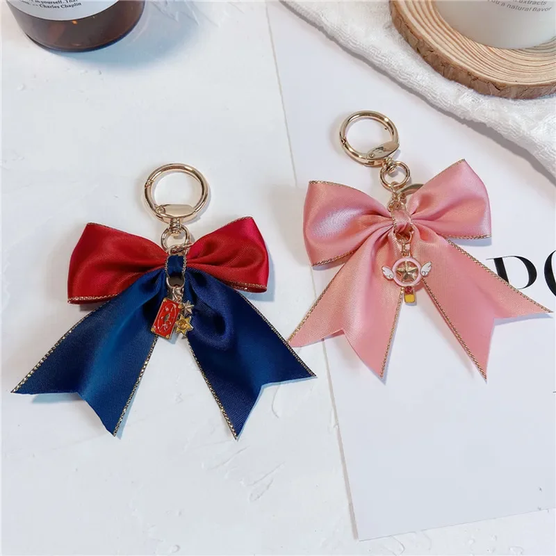 Bow-shaped keychain for women featuring Korean style design magic staff motif cute aesthetic charm pendant suitable for car
Bow-shaped keychain for women featuring Korean style design magic staff motif cute aesthetic charm pendant suitable for car