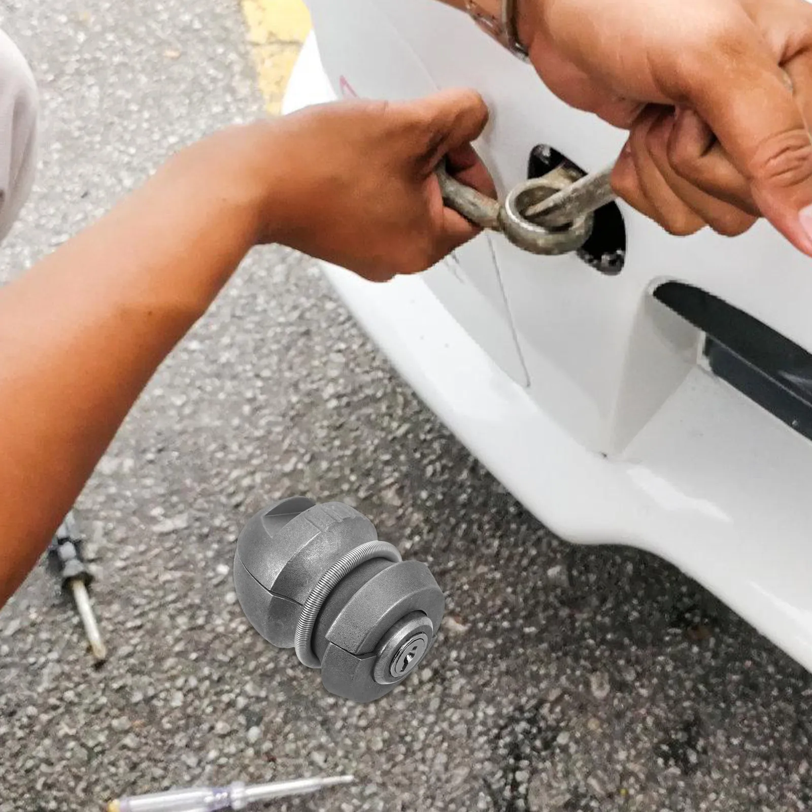 1Set 50Mm Trailer Ball Lock Anti-Theft Coupler Lock for Hitch Security Easy Installation Universal Fit All Trailer Types
1Set 50Mm Trailer Ball Lock Anti-Theft Coupler Lock for Hitch Security Easy Installation Universal Fit All Trailer Types