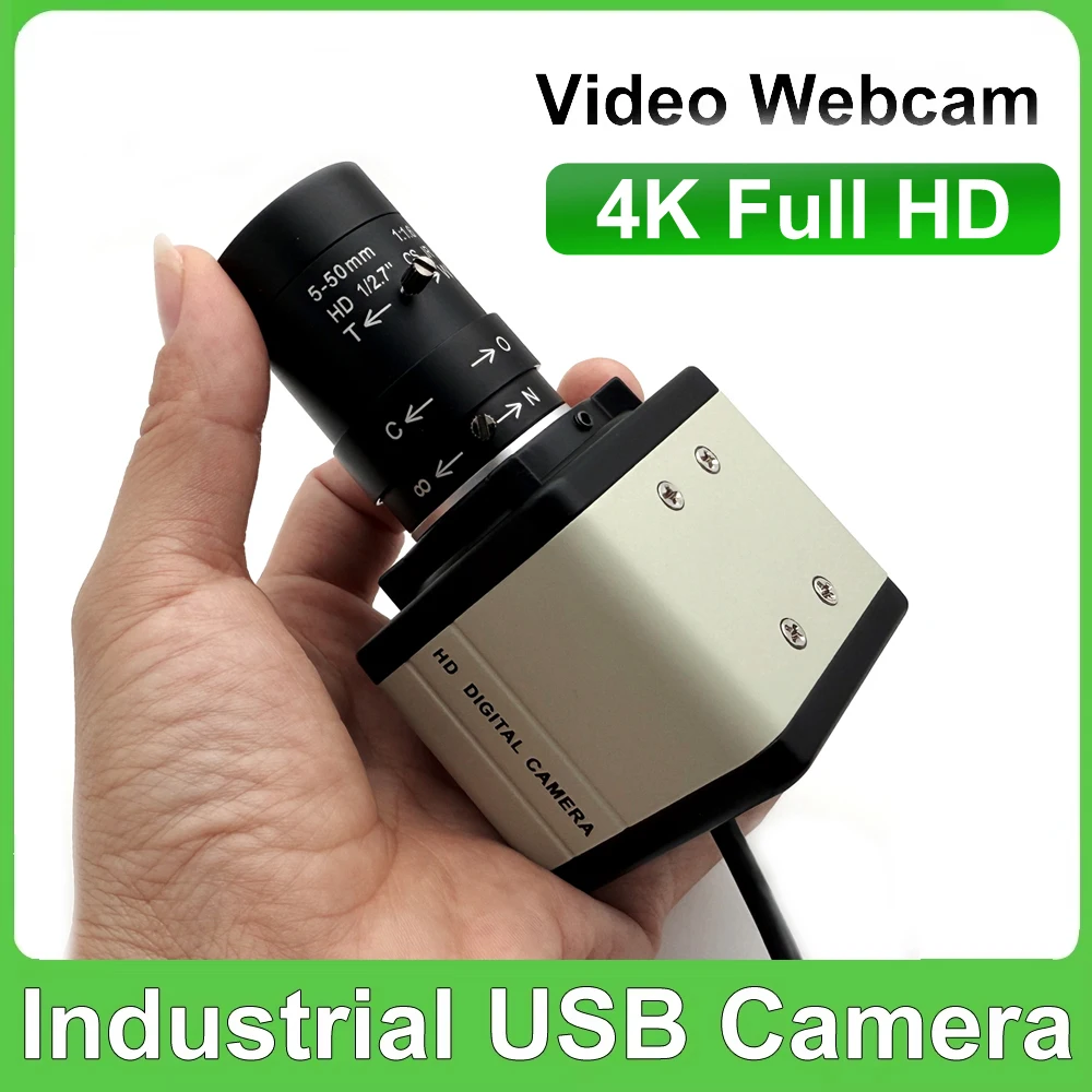 HD промышленная USB-камера 4K 8MP 30fps с 5-50 мм варифокальным объективом CS 2K 4MP ПК Видео Usb WebCam UVC OTG Plug And Play
HD промышленная USB-камера 4K 8MP 30fps с 5-50 мм варифокальным объективом CS 2K 4MP ПК Видео Usb WebCam UVC OTG Plug And Play