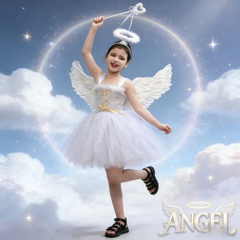 White Angel Wings Princess Dress Set Elegant Fluffy Stage Performance Catwalk Gown Fairy Party Wedding Festival Costume Outfit
White Angel Wings Princess Dress Set Elegant Fluffy Stage Performance Catwalk Gown Fairy Party Wedding Festival Costume Outfit