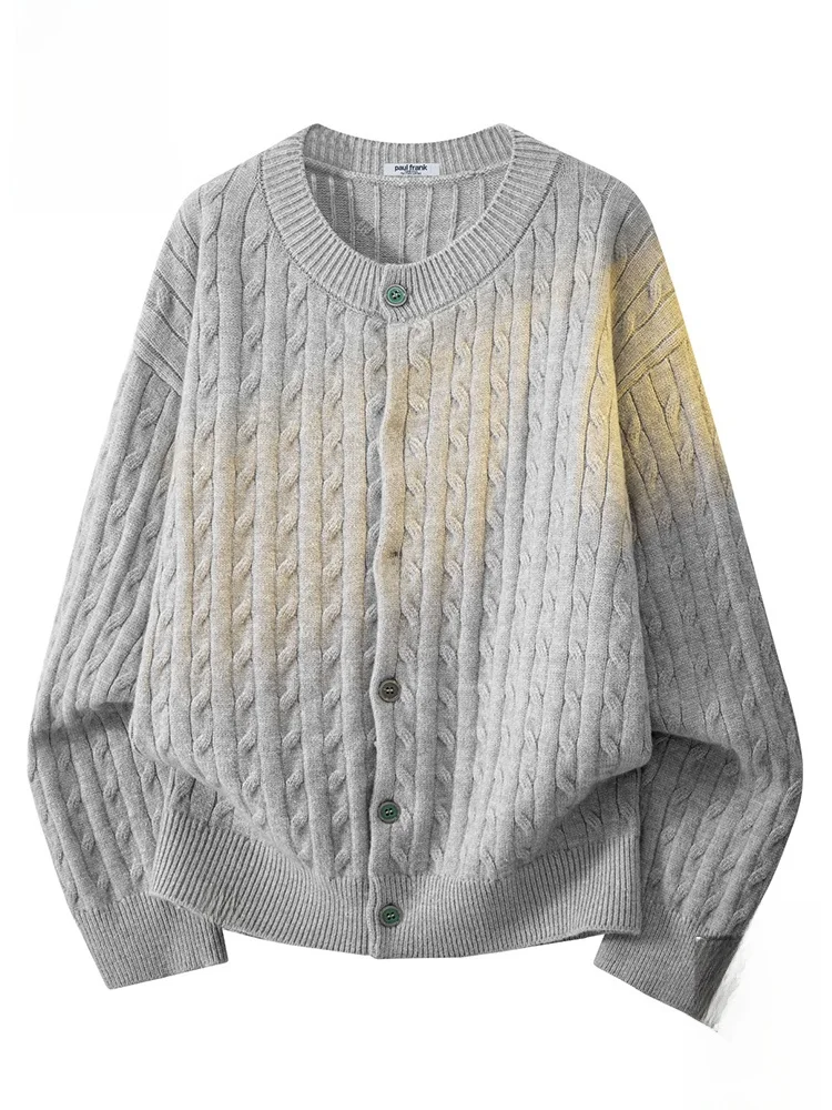 Мужской вязаный свитер PaulFrank в стиле ретро, свободный повседневный кардиган с логотипом обезьяны, осенний однотонный кардиган с длинными рукавами
Мужской вязаный свитер PaulFrank в стиле ретро, свободный повседневный кардиган с логотипом обезьяны, осенний однотонный кардиган с длинными рукавами