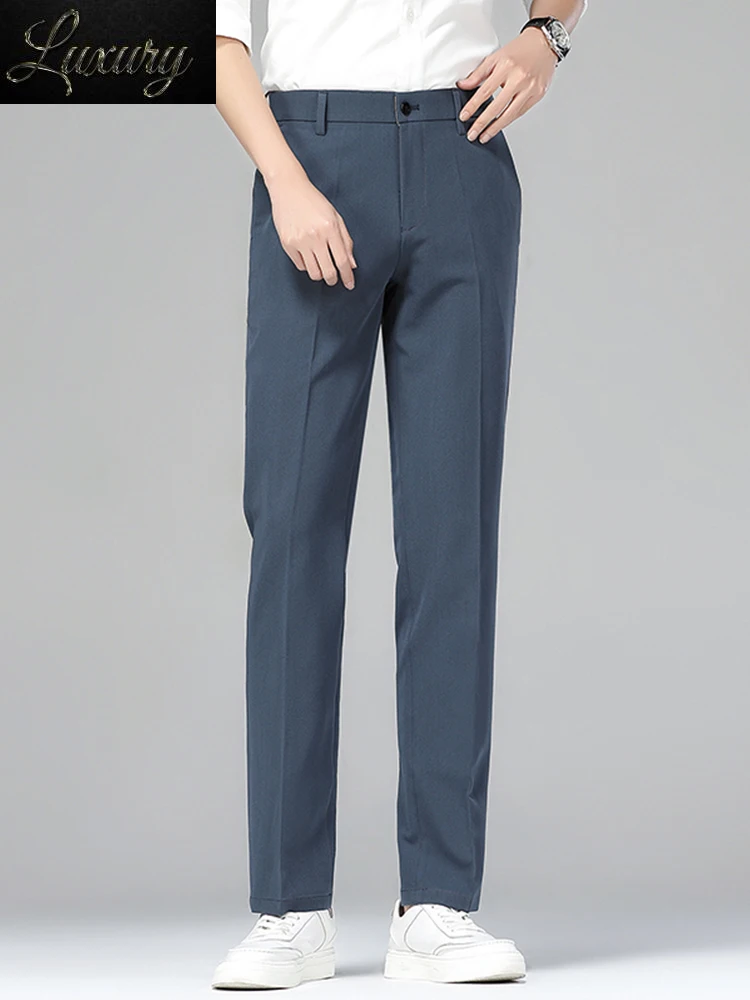 Summer Men's Pants Light&Thin Business Casual Stretch Slim Chinos Korean Fashion Classic Straight Long Male Formal Trousers
Summer Men's Pants Light&Thin Business Casual Stretch Slim Chinos Korean Fashion Classic Straight Long Male Formal Trousers
