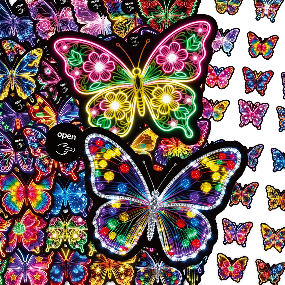 10/30/56pcs Cartoon Neon Butterfly Aesthetic Stickers Cute Creative Decals for Stationery Luggage Phone Graffiti Sticker DIY Toy
10/30/56pcs Cartoon Neon Butterfly Aesthetic Stickers Cute Creative Decals for Stationery Luggage Phone Graffiti Sticker DIY Toy