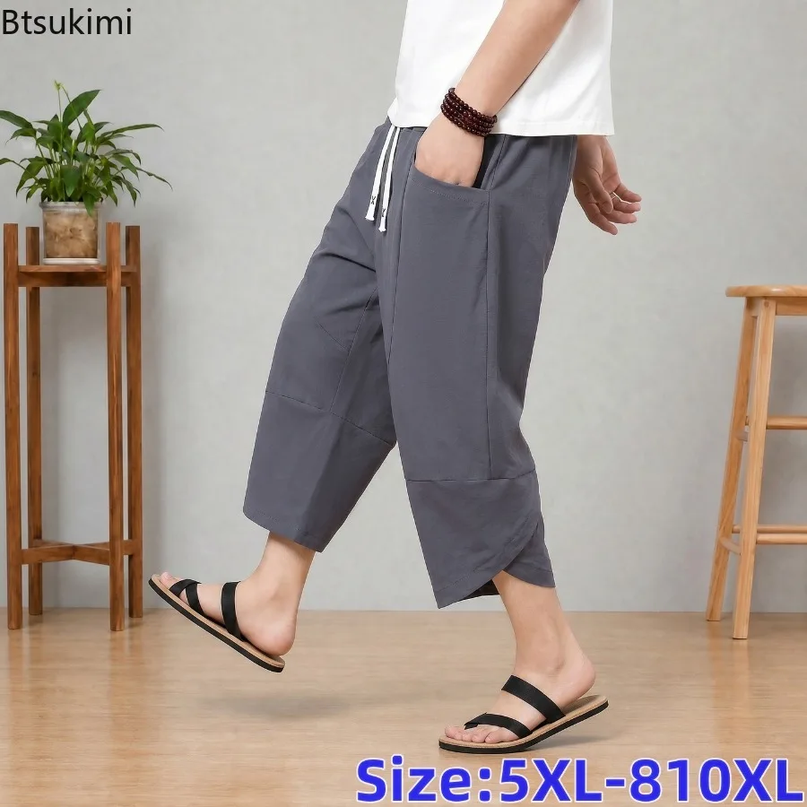 New Men's Quick-drying Calf-length Pants Summer Fashion Casual Stretch Waist Plus Size Pants Male Loose Trendy Big Size 10XL
New Men's Quick-drying Calf-length Pants Summer Fashion Casual Stretch Waist Plus Size Pants Male Loose Trendy Big Size 10XL