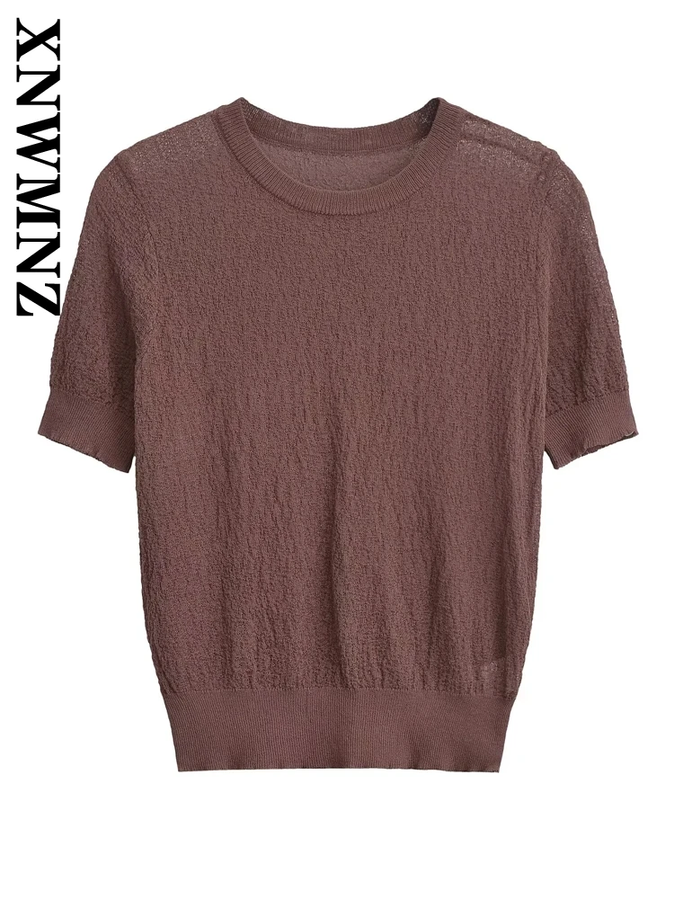 XNWMNZ Woman 2024 New Summer Casual Knitted Sweater Top Female Vintage O-Collar Jumper Solid Color Thin Short Sleeve Knit T-shir
XNWMNZ Woman 2024 New Summer Casual Knitted Sweater Top Female Vintage O-Collar Jumper Solid Color Thin Short Sleeve Knit T-shir